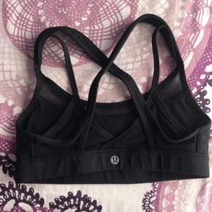 Lululemon Black strappy Mesh Sports’s Bra